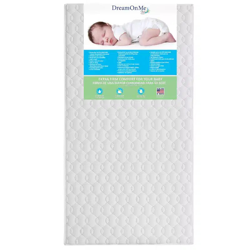 Dream On Me Goodnight 6" Full-Size Firm Foam Crib & Toddler Bed Mattress - White - 50ct