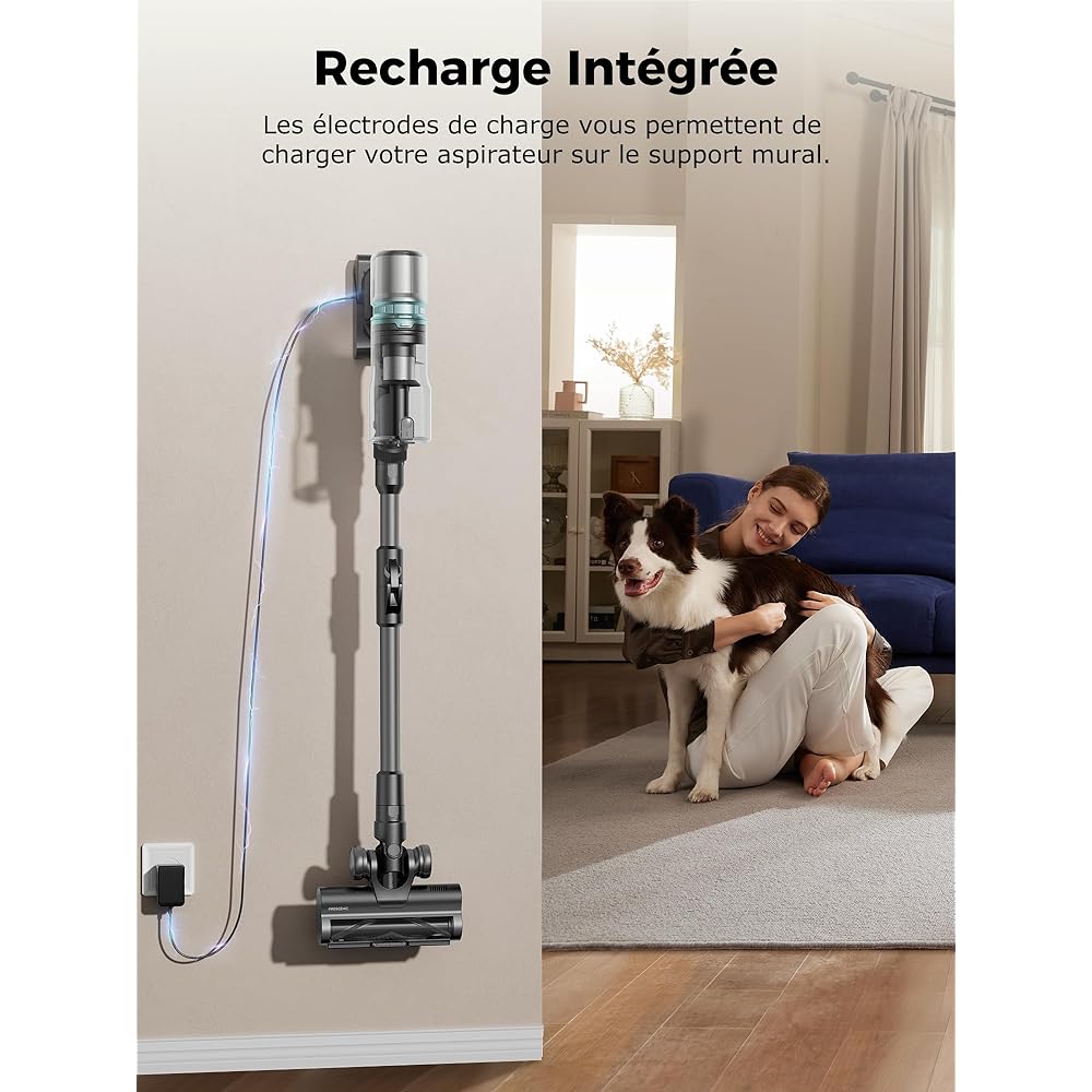 Proscenic P16 Aspirateur Balai sans Fil, 550W 50KPa 65 Mins Aspirateur sans Fil Hyper-Puissant, Tube Pliable,Technologie GreenEye,Brosse Anti-Emmêlement Pour Tapis,Poils Animaux, Sol Dur et Voiture : Cuisine et Maison