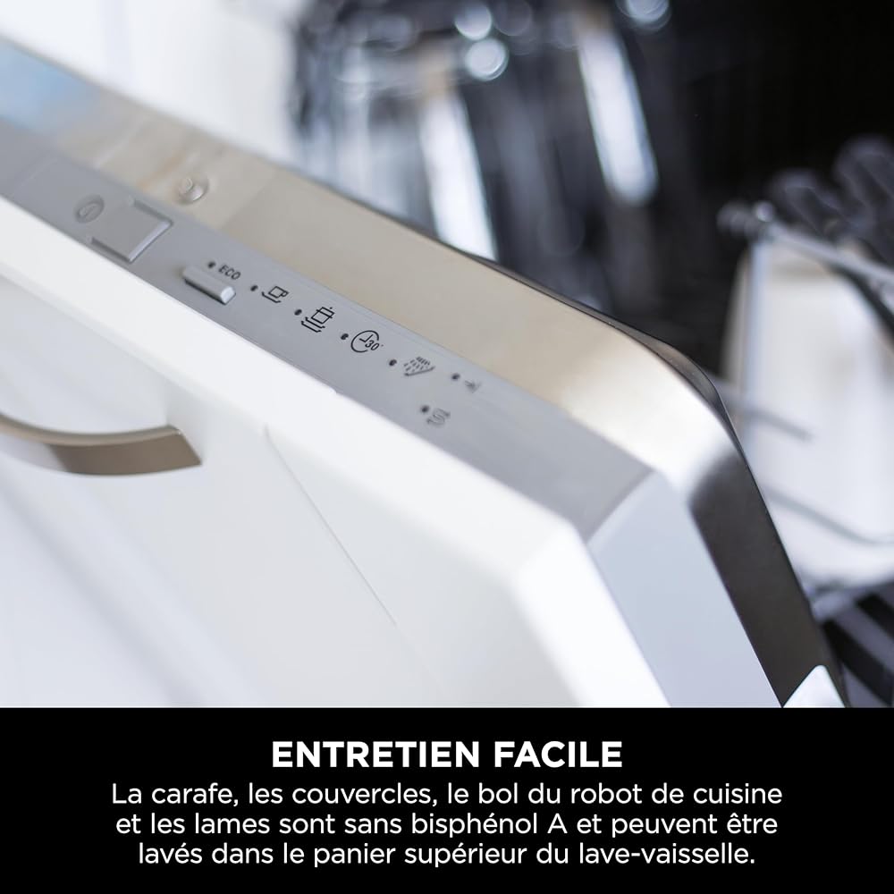 Ninja Detect Power Blender Processor Pro 3-en-1, mixeur 1200W, bol à mélanger, lame malaxeur, gobelet individuel, récipient, pétrir, mixer, hacher et mélanger, noir, TB401EU : Cuisine et Maison
