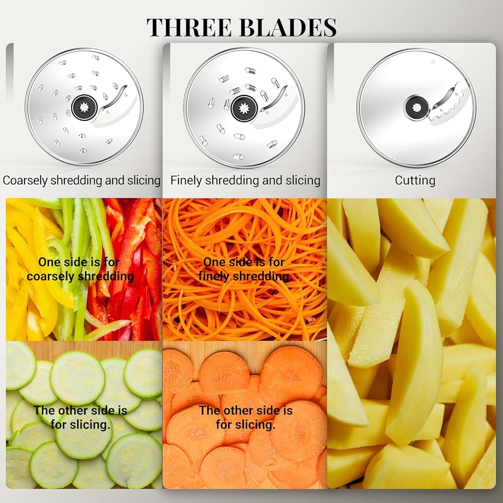 FIMEI Robot Multifonction Cuisine 1300W, 3 vitesses et fonction pulse, hachoir 3,5L, mixeur 1,5L, moulin, presse agrumes, crochet pétrisseur, fouet, râpe, disque tournant, Sans BPA : Cuisine et Maison