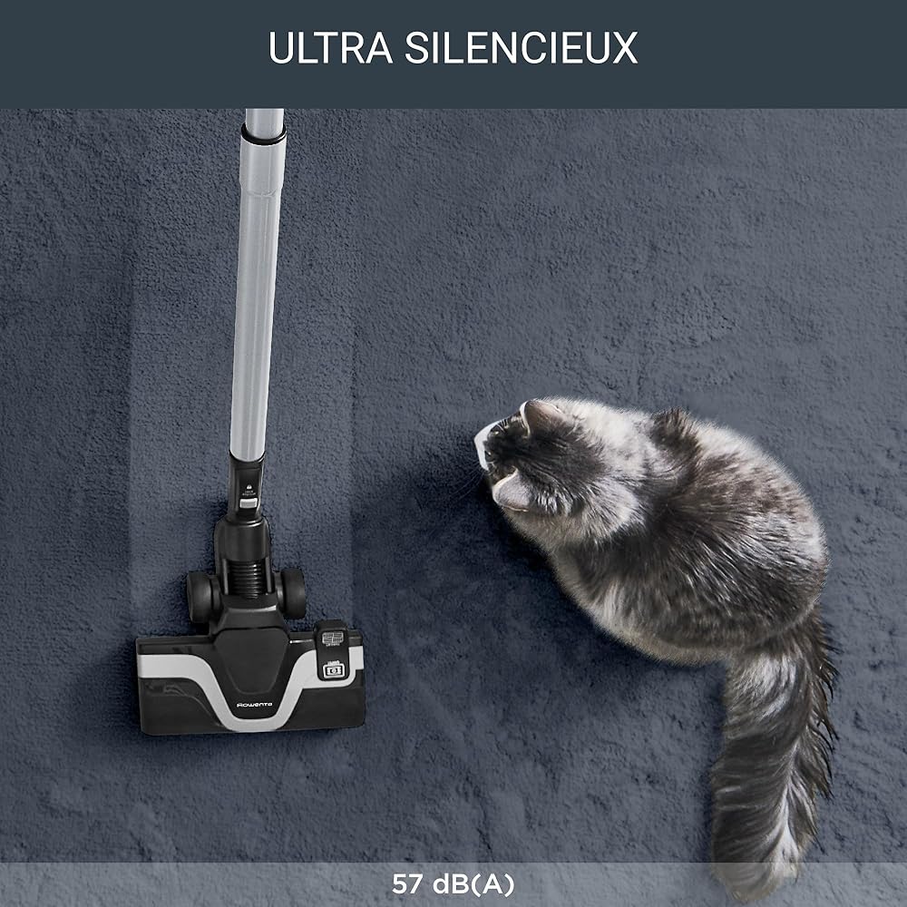 ROWENTA Silence Force Effitech Aspirateur avec Sac, Silencieux 57 DB(A), Basse consommation, Haute Filtration, Rayon d'action 12 m, Fabriqué en France RO7451EA, Bleu : Cuisine et Maison