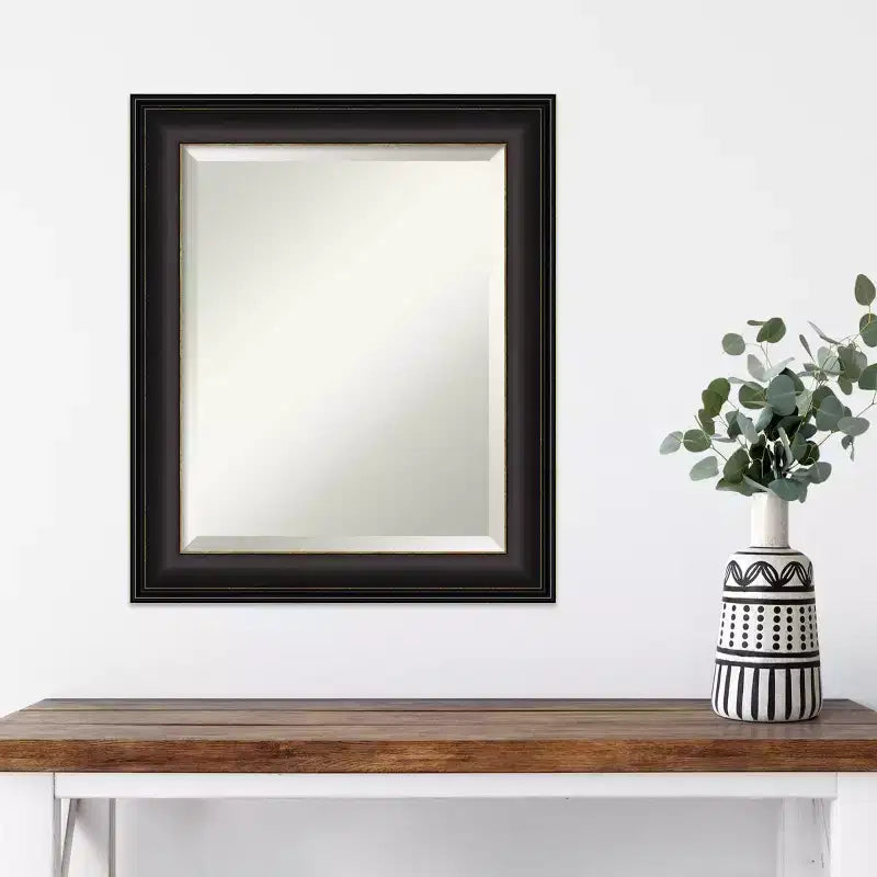20" x 24" Trio Framed Wall Mirror Oil Rubbed Bronze - Amanti Art