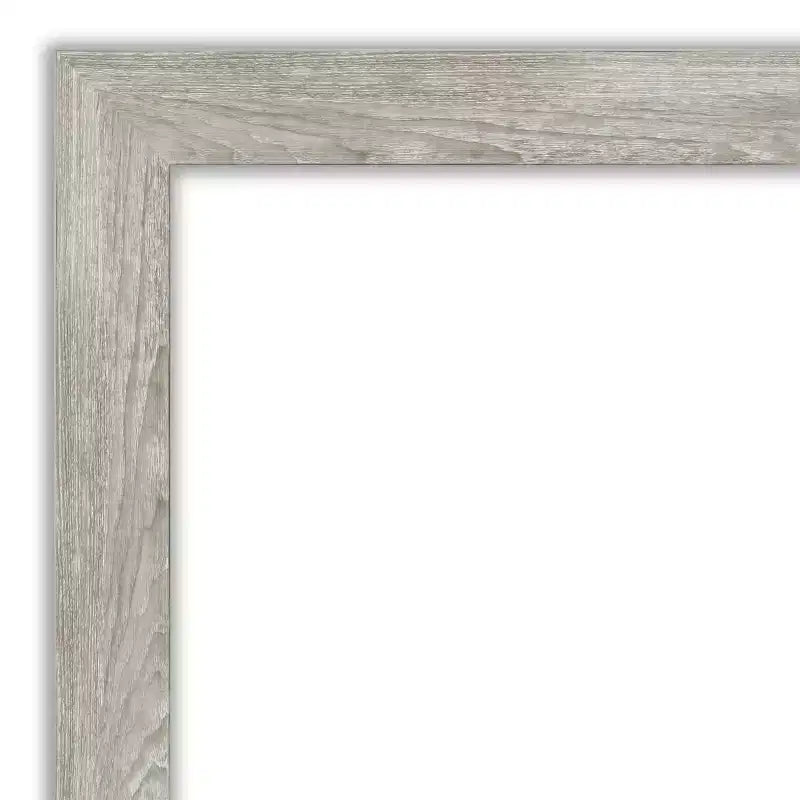 24" x 30" Non-Beveled Dove Gray Wash Wall Mirror - Amanti Art: Modern Rectangular Vanity, Includes Mount Hardware