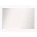 42" x 30" Non-Beveled Cabinet Bathroom Wall Mirror White - Amanti Art: Modern Polystyrene Framed, Includes Mounting Hardware