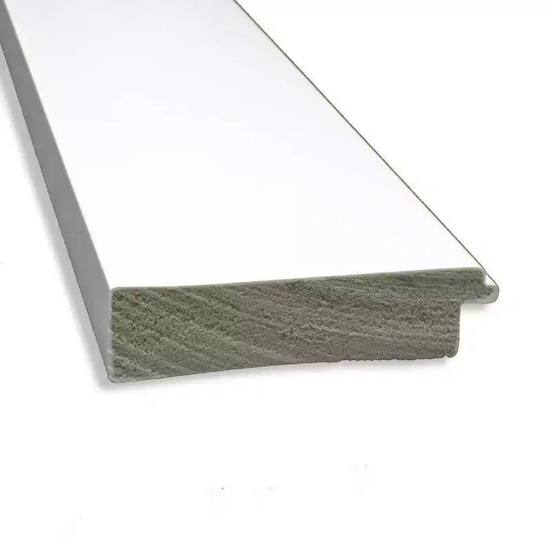 42" x 30" Non-Beveled Cabinet Bathroom Wall Mirror White - Amanti Art: Modern Polystyrene Framed, Includes Mounting Hardware