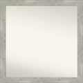 30" x 30" Non-Beveled Dove Gray Wash Narrow Wall Mirror - Amanti Art