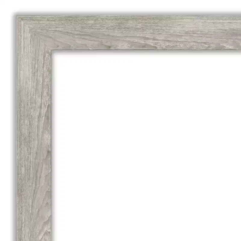 30" x 30" Non-Beveled Dove Gray Wash Narrow Wall Mirror - Amanti Art