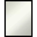 20" x 26" Non-Beveled Jet Black Wall Mirror - Amanti Art