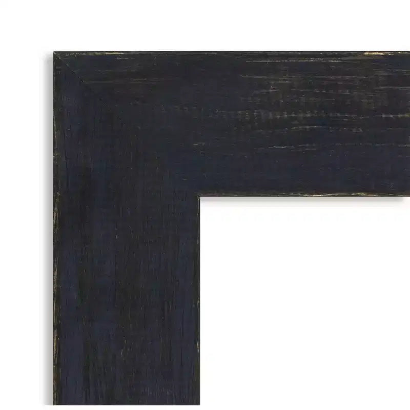 32" x 26" Non-Beveled Shiplap Navy Wood Wall Mirror - Amanti Art