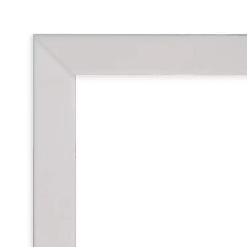 30" x 24" Non-Beveled Svelte Silver Wood Wall Mirror - Amanti Art: Modern Rectangular, Easy to Clean, No Assembly Required