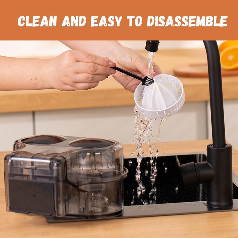 Centrifugeuse Extracteur De Jus 200W, Double TêTe Et Coupeur, Presse Agrume Electrique, 20 Secondes Pour Un DéLicieux Jus, Automatique, Rapide, Facile à Nettoyer, Pour Maison, Cuisine : Cuisine et Maison