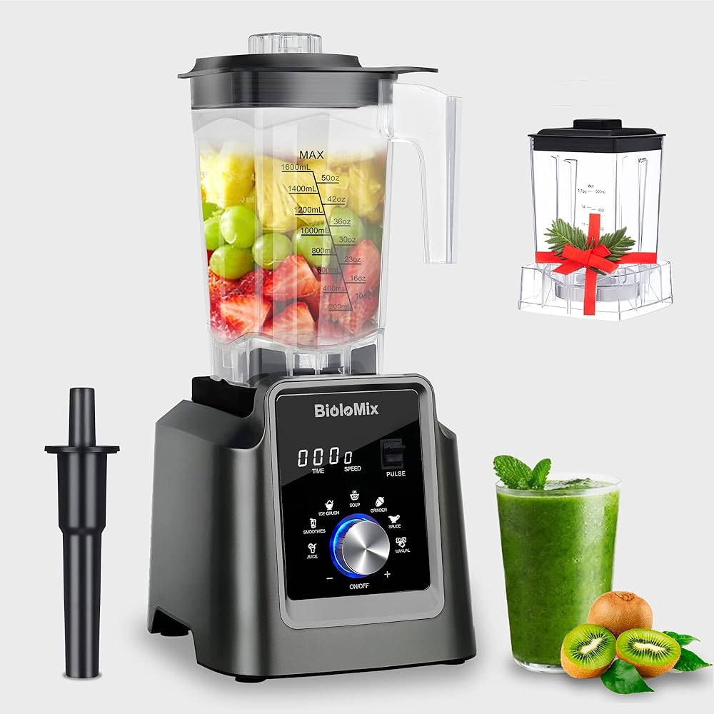 BioloMix Mixeur haute performance 2200W,6 modes intelligents, fonction autonettoyante, batteur sur socle avec récipient 2L sans BPAsmoothie maker : Cuisine et Maison