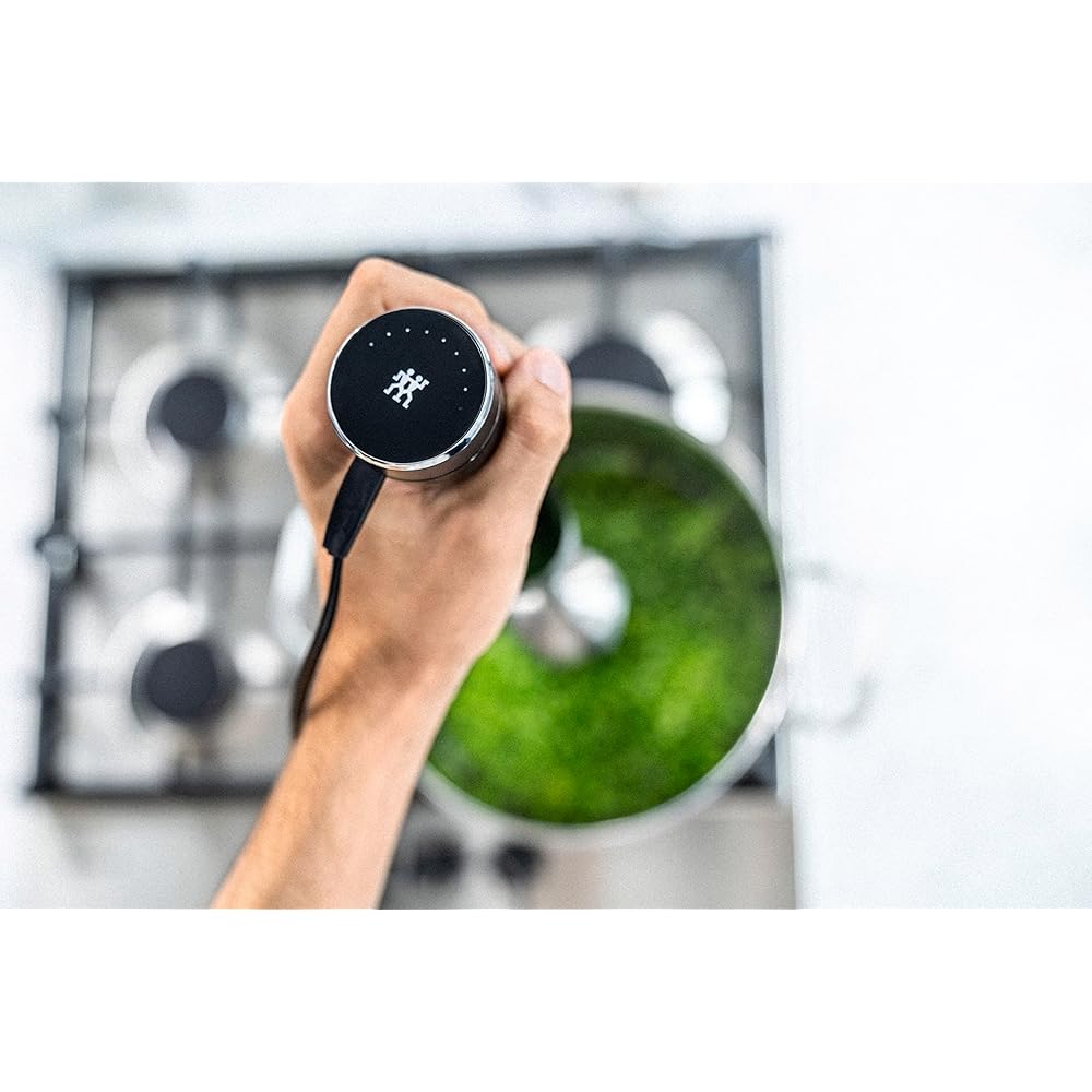ZWILLING ENFINIGY Mixeur Plongeant avec Lame à Ailettes en Acier Inoxydable, Verre Doseur 600 ml, Noir : Cuisine et Maison