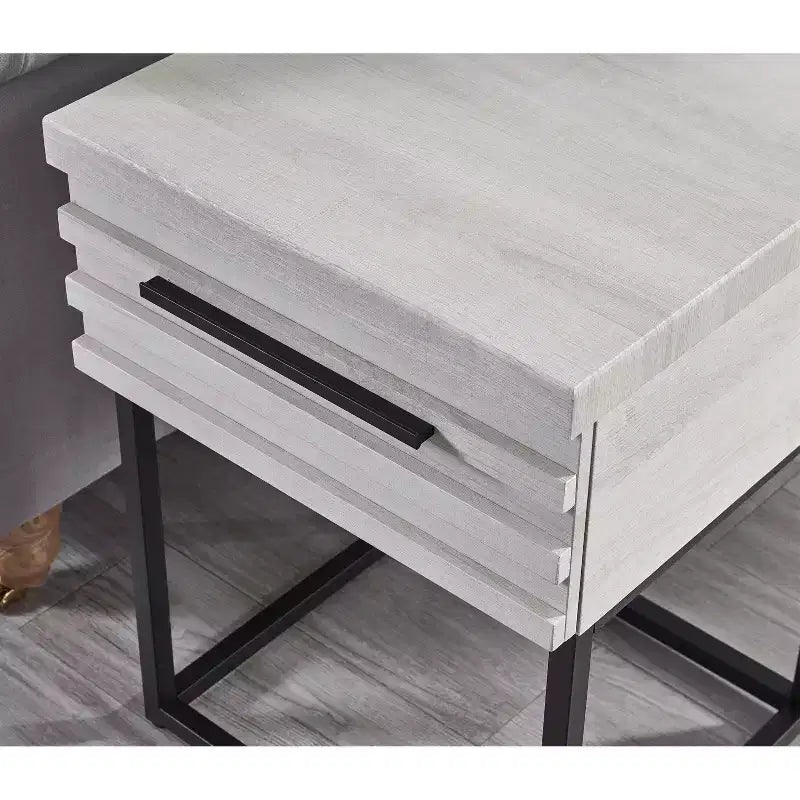 Roundhill Furniture Celestial Contemporary Storage End Table