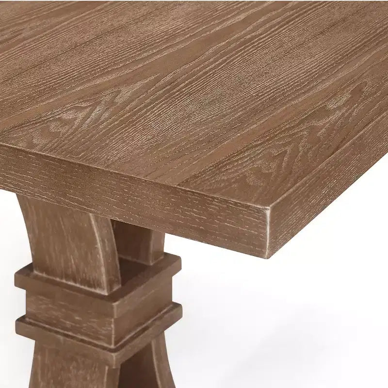 Christopher Knight Home Hudson 7 Pieces Upholstered Wood Extended Dining Set with Pedestal Base