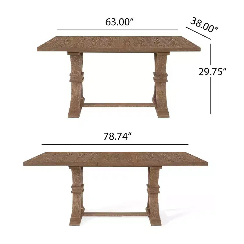 Christopher Knight Home Hudson 7 Pieces Upholstered Wood Extended Dining Set with Pedestal Base