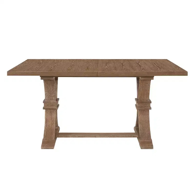 Christopher Knight Home Hudson 7 Pieces Upholstered Wood Extended Dining Set with Pedestal Base