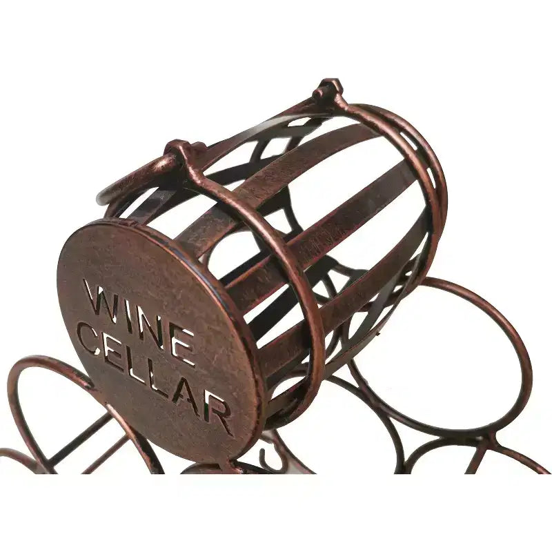 Kings Brand Furniture - Countertop Tabletop Wine Rack, Wine Bottle Storage Holder for Home Kitchen & Bar - Brushed Copper - No Assembly Required