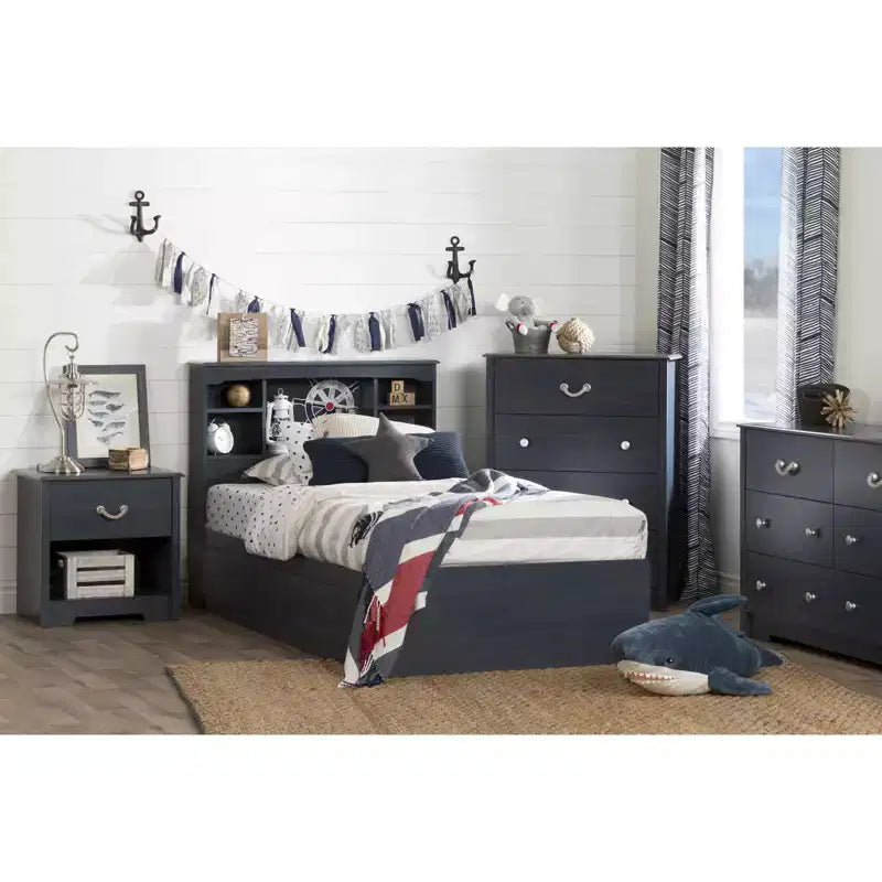 HomeStock Twin Bookcase Headboard (39'') with Storage