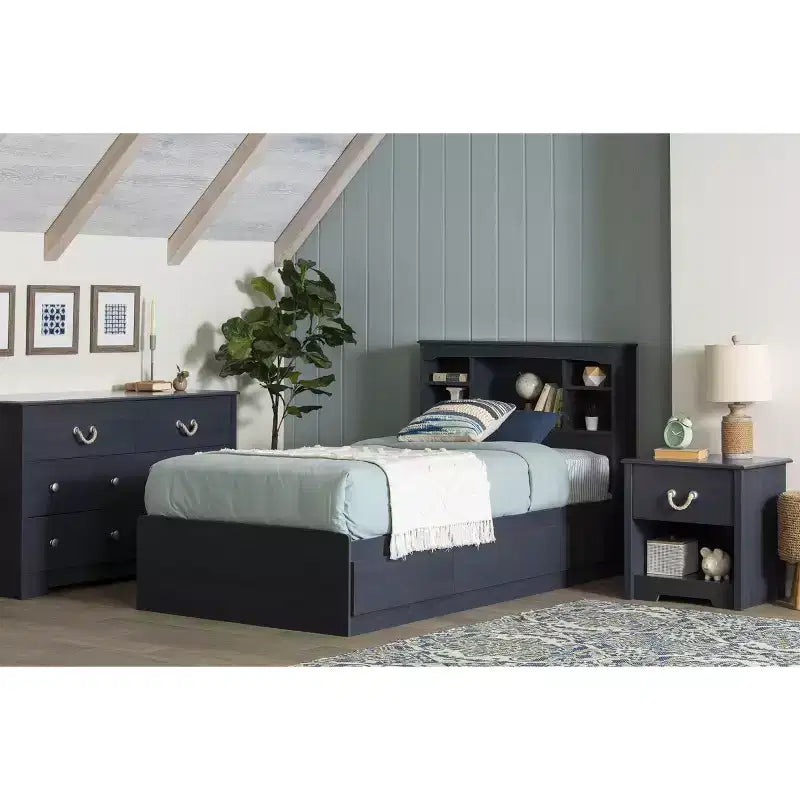 HomeStock Twin Bookcase Headboard (39'') with Storage