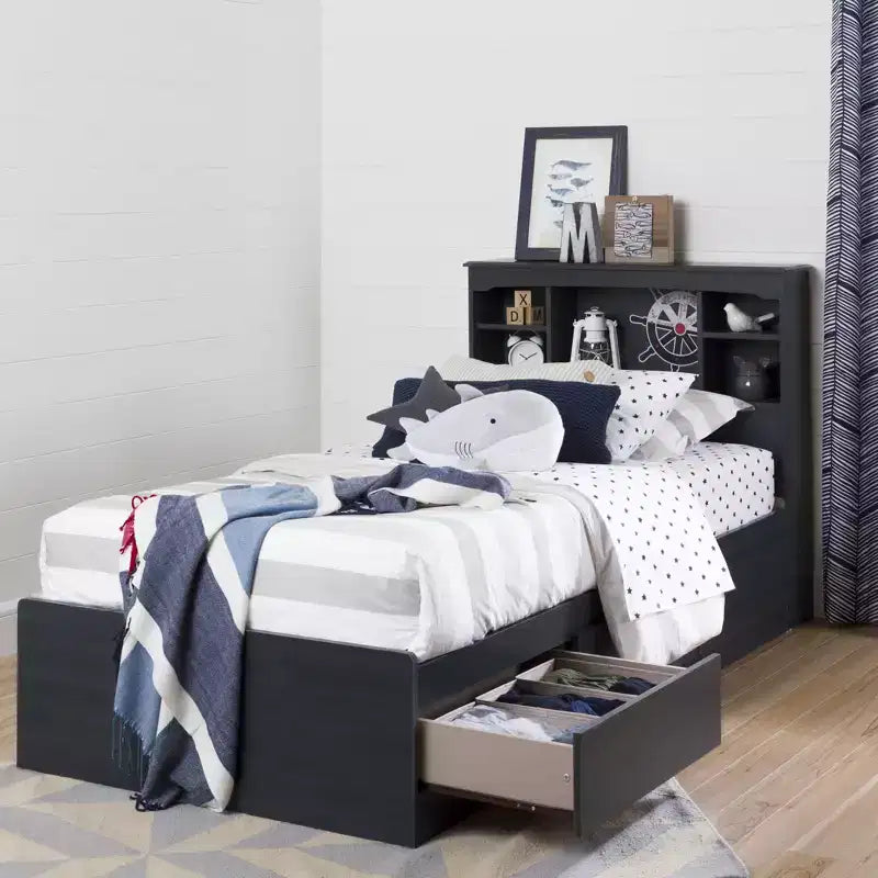 HomeStock Twin Bookcase Headboard (39'') with Storage