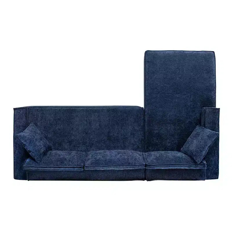 Jennifer Taylor Home Brenley 110.5 LAF Sofa-in-a-Box Sectional Sofa, Ash Gray Chenille