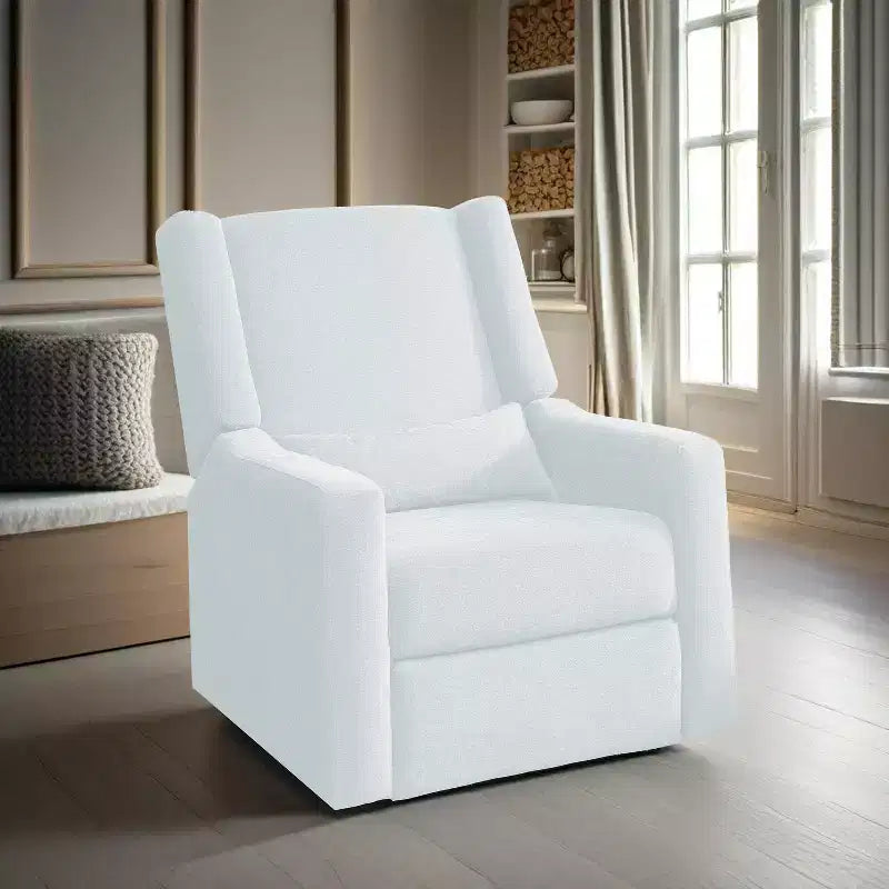 Luxury Power Motion Recliner with USB Charging, Swivel, and Lumbar Support for Nursery Comfort