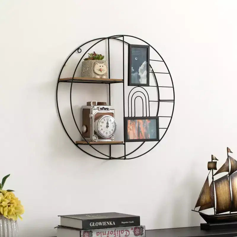 Vintiquewise Modern Decorative Wall Shelf - Stylish Multi-Functional Metal Display