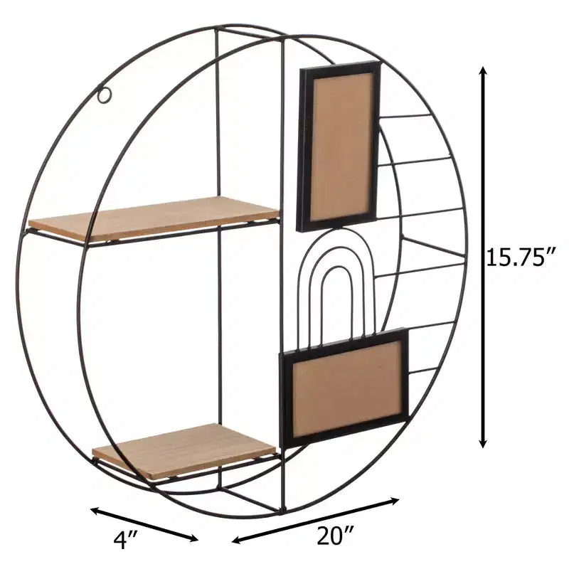 Vintiquewise Modern Decorative Wall Shelf - Stylish Multi-Functional Metal Display