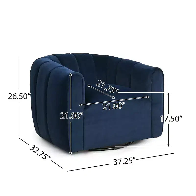 Christopher Knight Home Zarabel Indoor Modern Upholstered Swivel Accent Barrel Club Chair