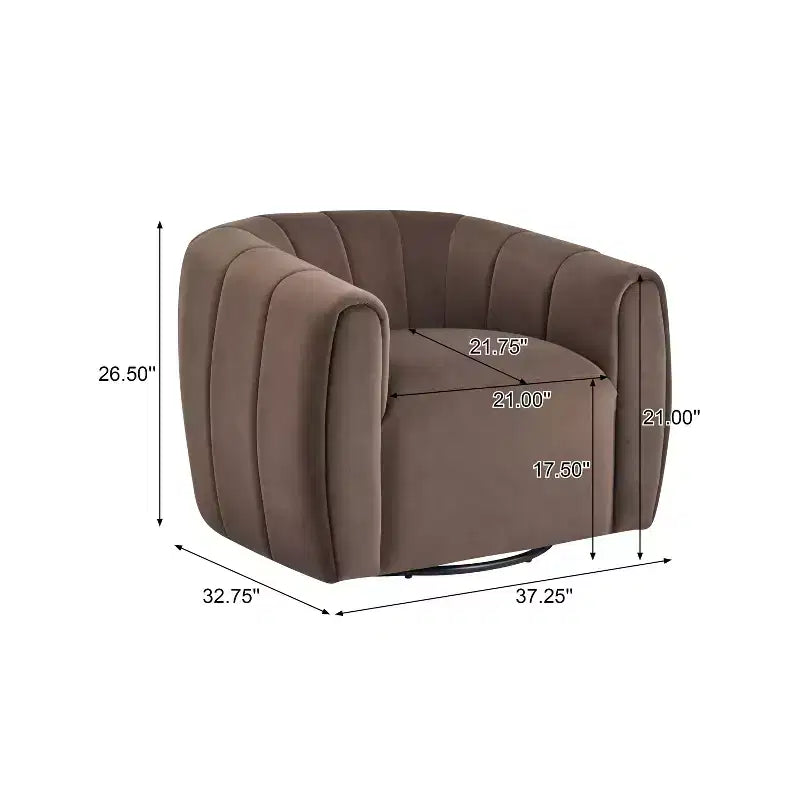 Christopher Knight Home Zarabel Indoor Modern Upholstered Swivel Accent Barrel Club Chair