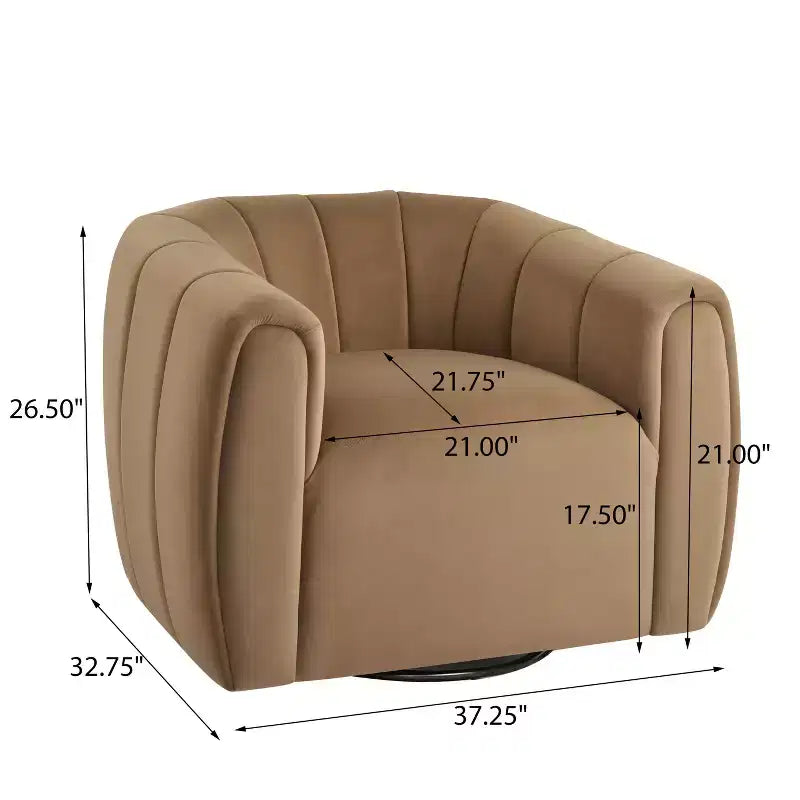Christopher Knight Home Zarabel Indoor Modern Upholstered Swivel Accent Barrel Club Chair