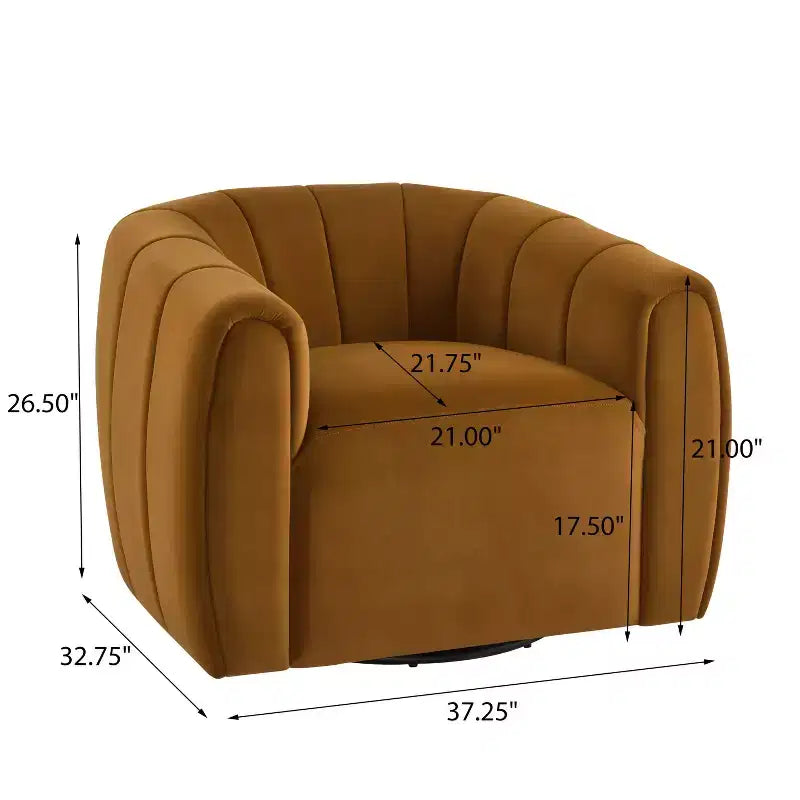 Christopher Knight Home Zarabel Indoor Modern Upholstered Swivel Accent Barrel Club Chair