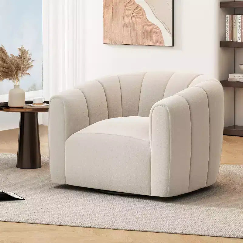 Christopher Knight Home Zarabel Indoor Modern Upholstered Swivel Accent Barrel Club Chair