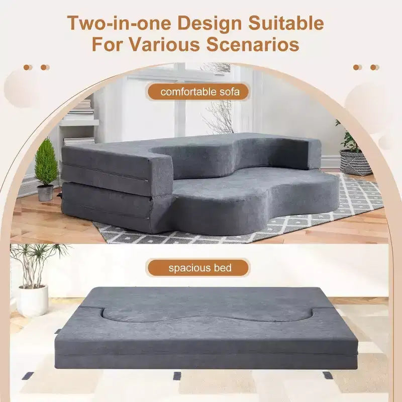 EROMMY Folding Sofa Bed, Floor Sofa Couch, Convertible Sofa Bed With high density foam