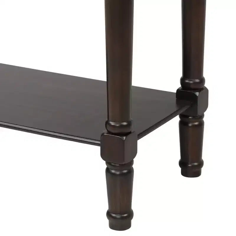 Whisen Classic Narrow Console Table with Three Storage Drawers and Bottom Shelf