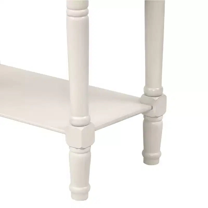 Whisen Classic Narrow Console Table with Three Storage Drawers and Bottom Shelf