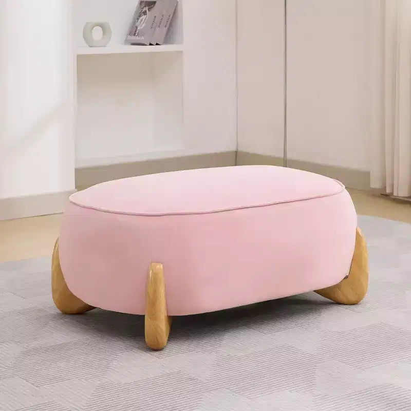 Hyleory 38.58'' Velvet Oversized Comfort Ottoman with Sold Wood Legs,large foot stools for Bedroom, Living Room, Nursing Room