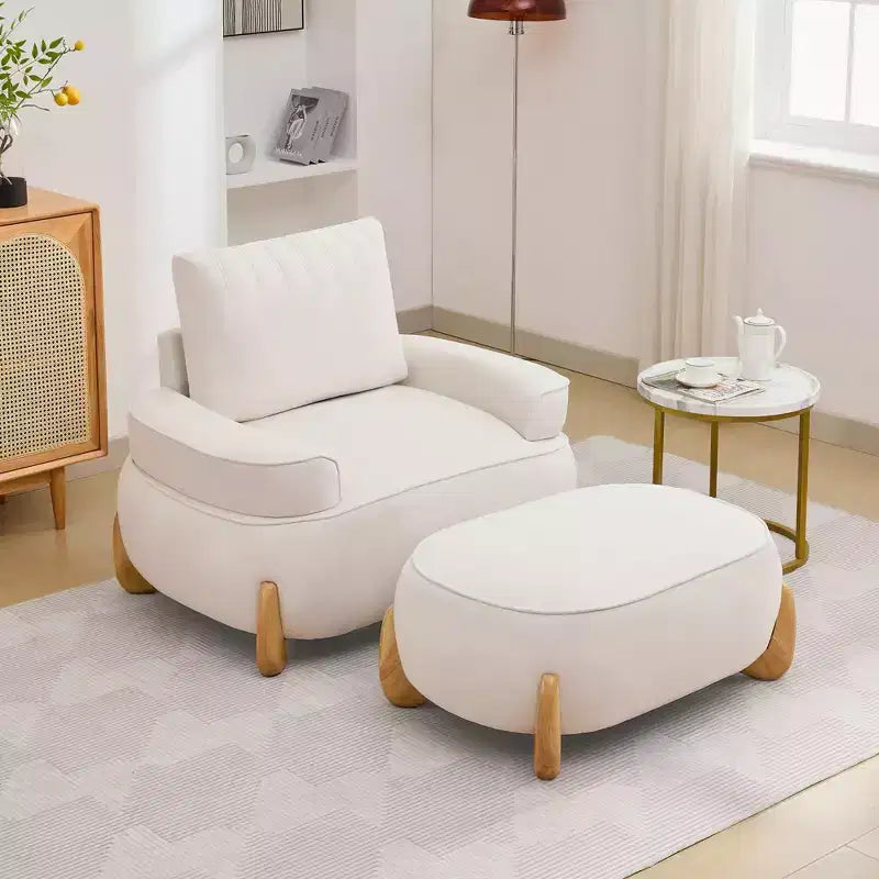 Hyleory 38.58'' Velvet Oversized Comfort Ottoman with Sold Wood Legs,large foot stools for Bedroom, Living Room, Nursing Room