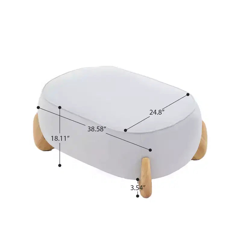 Hyleory 38.58'' Velvet Oversized Comfort Ottoman with Sold Wood Legs,large foot stools for Bedroom, Living Room, Nursing Room