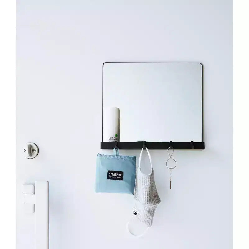 Yamazaki Home - Magnetic Mirror with Storage Rack - Glass
