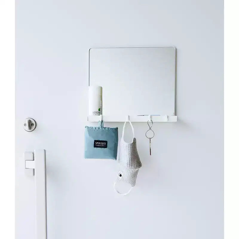 Yamazaki Home - Magnetic Mirror with Storage Rack - Glass