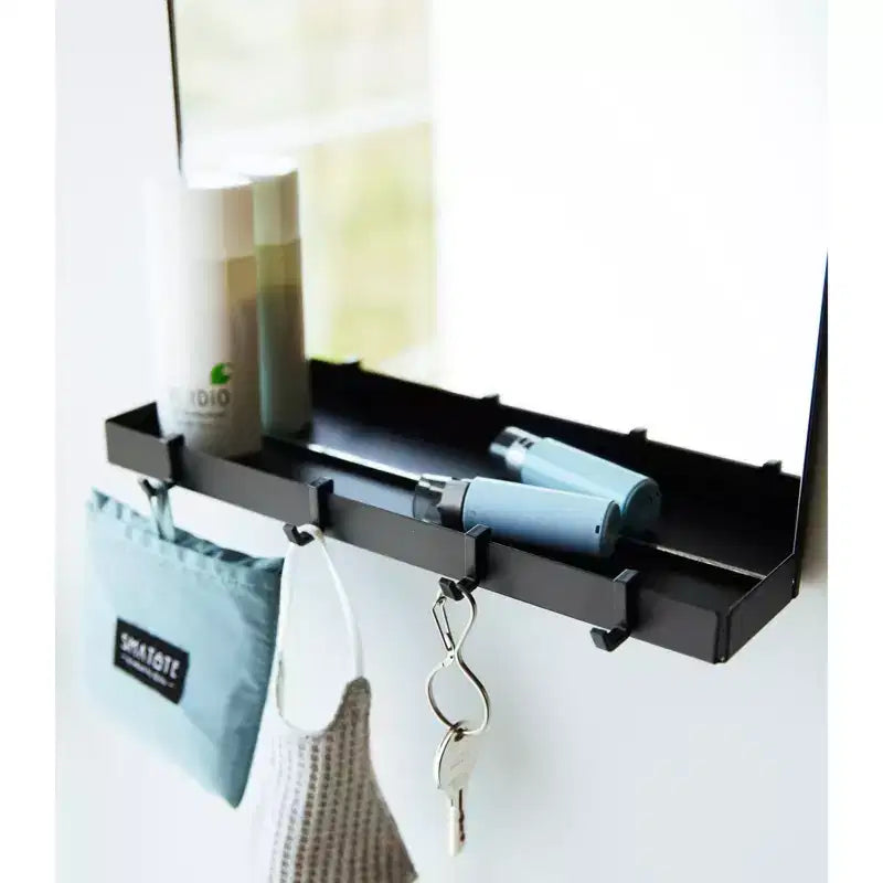 Yamazaki Home - Magnetic Mirror with Storage Rack - Glass