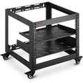 Pyle 10U Network Cabinet for Home/Office with Lockable DoorBlack