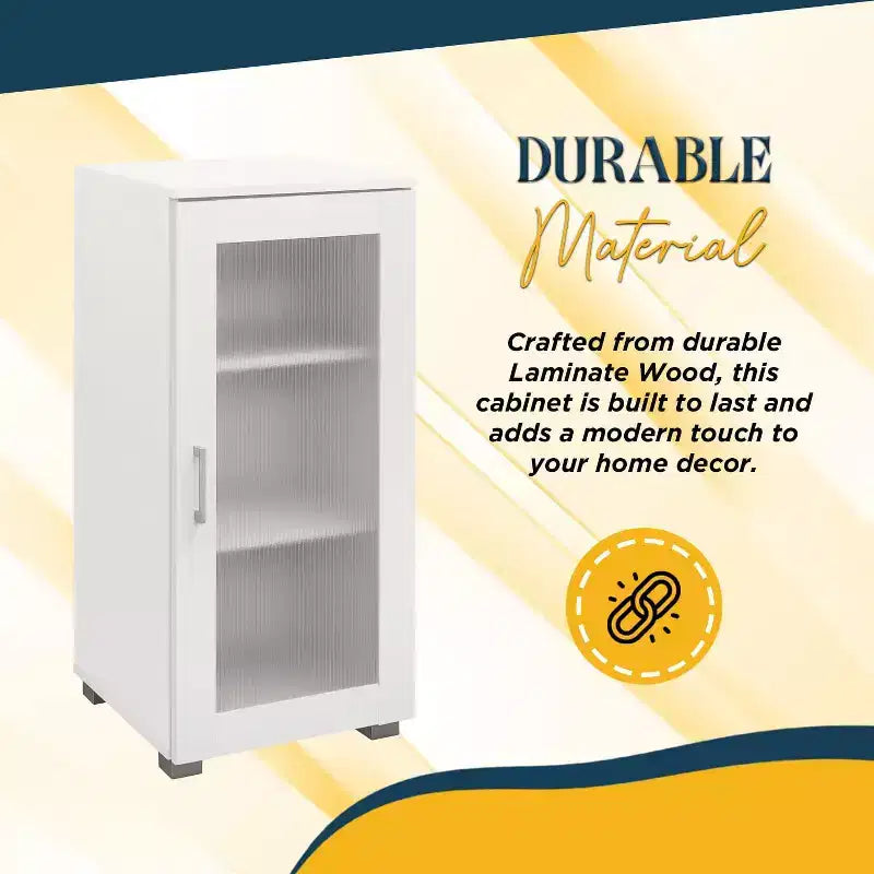 Kings Brand Furniture - Accent Buffet Curio Storage Cabinet with Glass Door for Living Room, Bedroom, Kitchen, Office, and Entryway