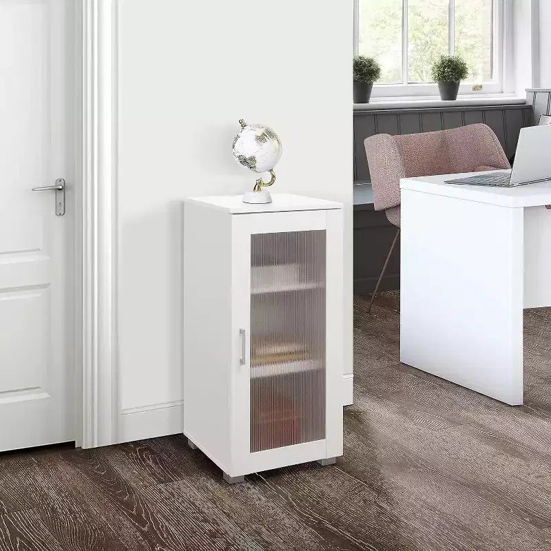 Kings Brand Furniture - Accent Buffet Curio Storage Cabinet with Glass Door for Living Room, Bedroom, Kitchen, Office, and Entryway