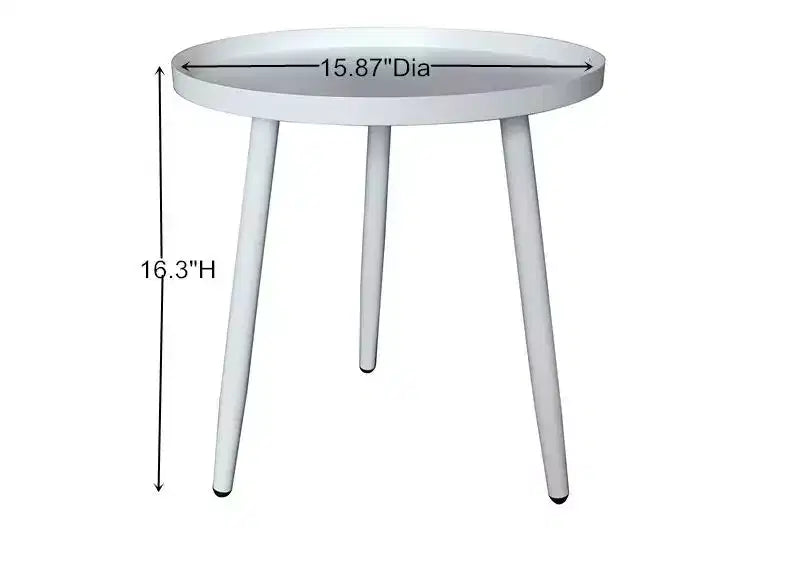 Kings Brand Furniture Whelan Round Metal Side Accent End Table, Nightstand Accent Table, Black