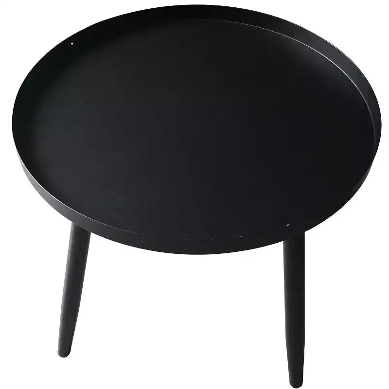 Kings Brand Furniture Whelan Round Metal Side Accent End Table, Nightstand Accent Table, Black