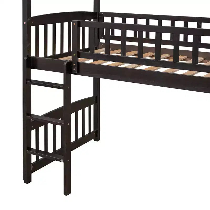 Whisen 79.5L x 41.8W Modern Design Twin Size Loft Bed House Bed with Slide