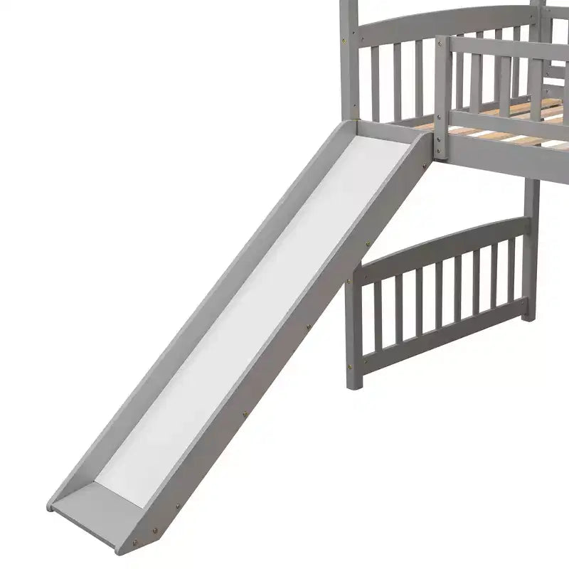 Whisen 79.5L x 41.8W Modern Design Twin Size Loft Bed House Bed with Slide